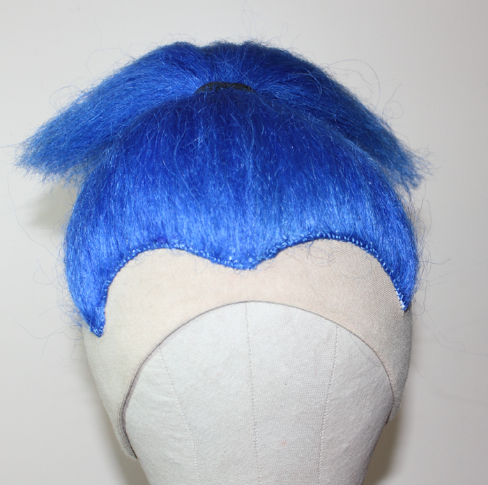 blue yak clown wig